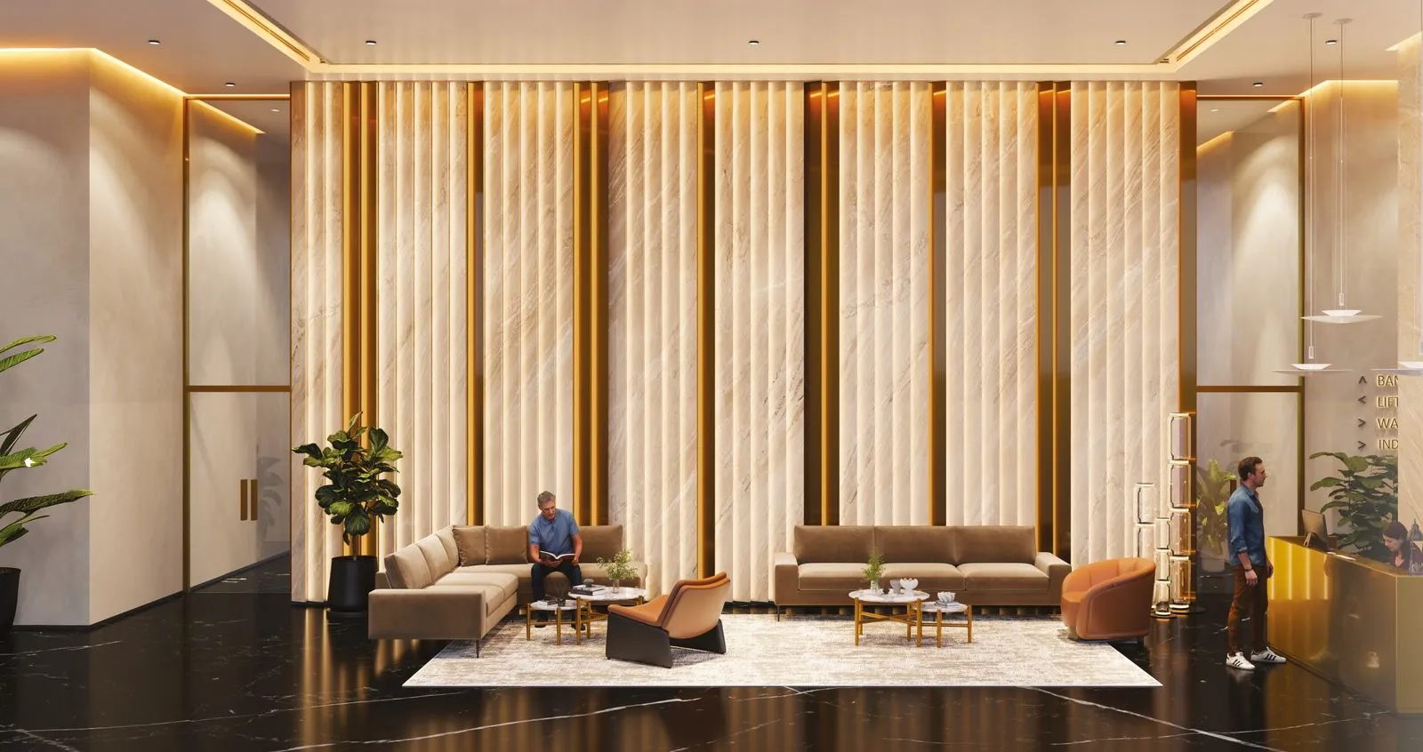 Lobby of Wave Veridia Heights, Wave City Ghaziabad